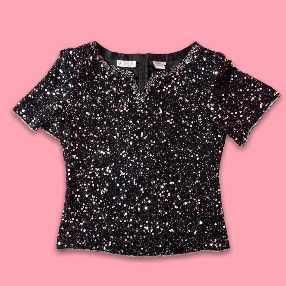 Black Beaded Top
